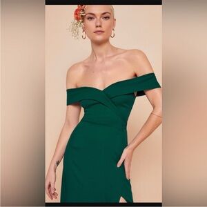 Reformation Redford Dress Green